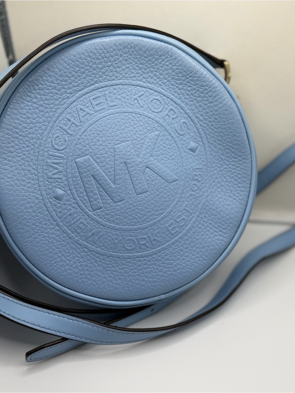 Michael Kors Pale Blue Round Crossbody Bag